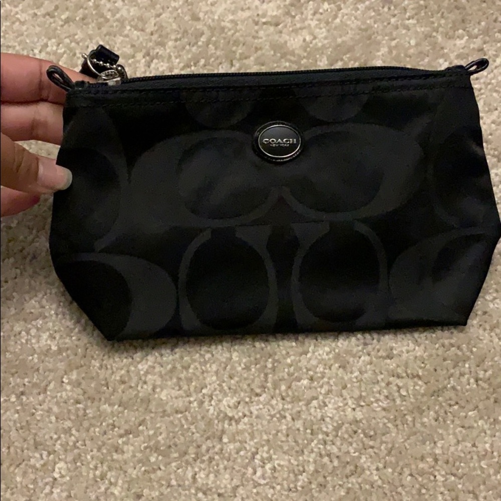 Black New Without Tags Coach Cosmetic Bag